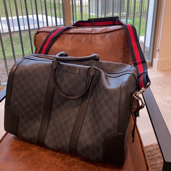 Gucci Handbags - Gucci Black Carry-On Duffel